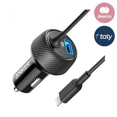 Anker Power Drive 2 Elite Lightning Car Charger  - Black